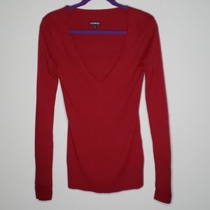 🔱 Women's Red Express Vneck sweater